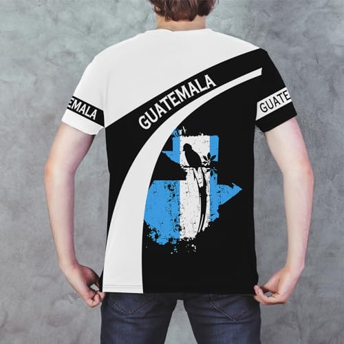Men's Guatemala T-Shirt Black Cool 3D Printed Tee Guatemala Casual Short Sleeve Shirt Novel Crewneck Top for Unisex4