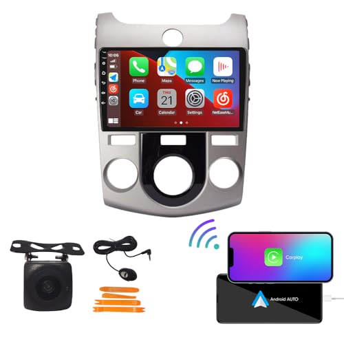 [2G+32G] Carplay Android Auto Touchscreen Autoradio Car Stereo GPS Navigation FM Radio Head Unit WiFi Mirror Link Multimedia Player GPS Radio DSP for kia Forte 2008-2013 (mt), if Applicable