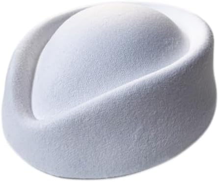 YING LAN Wool Cap Stewardess Pillbox Hat Teardrop Fascinator Base