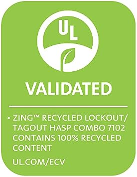 Zing Green Products 7102 RecycLockout Recycled Plastic Hasp and Tag Combination