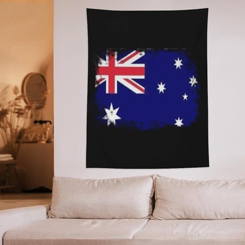 Tapiz de la bandera de Australia vintage: decoración de pared estética para sala de estar 6