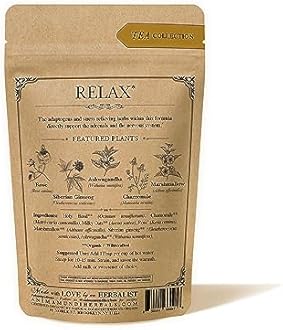 Anima Mundi Apothecary Calm Stress Relief Tonic Tea - Loose Herbal Blend Tea with Chamomile, Rose and Ashwagandha (2oz / 57g)