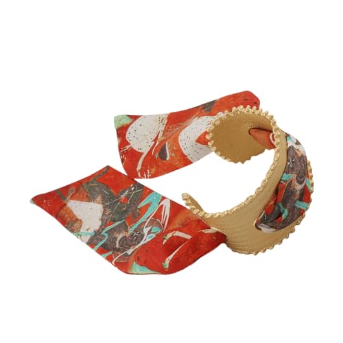 Silk Scarf Bracelet Hollowed out Bohemian Style Open Cuff Bangle Casual Jewelry