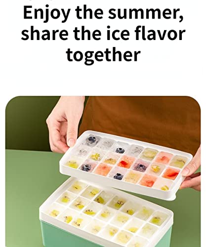 Molde para cubos de hielo con tapa, 14 celdas, verde miniatura 5