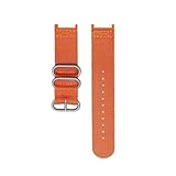 Correa de reloj de nailon de lona modificada compatible con Casio PRG-240 PRG-130 PRG-130Y/T PRW-1500, resistente al agua, for deportes al aire libre.(Orange-silver)