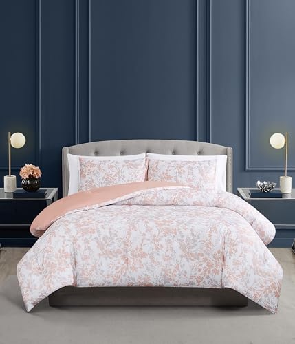 Vince Camuto Blossom Vines 100% Cotton 3 Piece King Comforter Set, All Season, Adult Size, Oeko-TEX Certified
