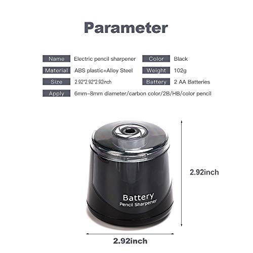 Pencil Sharpeners Electric Pencil Sharpener, Battery Operated Pencil Sharpener For Kids Artists Adults, Automatic Sharpen For 2B/Hb/Colored Pencils, Portable Pencil Sharpener For Classroom Office Home #TOP7