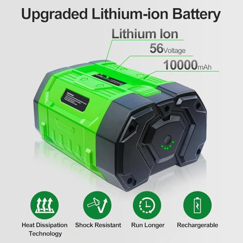 Image of DTK 2 Packs Updated Replacement for EGO 56V Battery 10000mAh Cordless Tool 560Wh BA4200 BA4200T 10AH