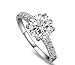 Produktbild BQZB Ring Cherish Beauty Ring 925 Sterling Silber Ring vorschlagen Bunte synthetische Diamanten Ehering Weißgold Farbe