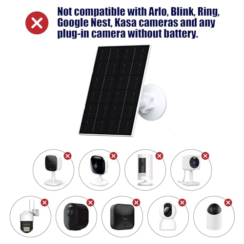 7W Solarpanel für Eufy Kamera - Solarlade-Modul kompatibel mit EufyCam 2C/2C Pro/2/2 Pro/E/E20/E40/L20/L40 - IP66 wasserdicht mit 3m USB-C Kabel & 360° Halterung