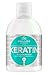 Produktbild Kallos Keratin Shampoo und Milchprotein für trockenes, brüchiges chemisch behandeltes Haar, 4er Pack (4 x 1000 ml)