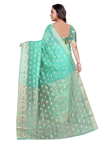 Image of Sarees for Women Wear Organza Silk Banarasi Sari Kanjivaram Soft Pure Paithani Wedding Original Kanchipuram Pattu Sadi with Blouse Piece 2026 (Gulab)