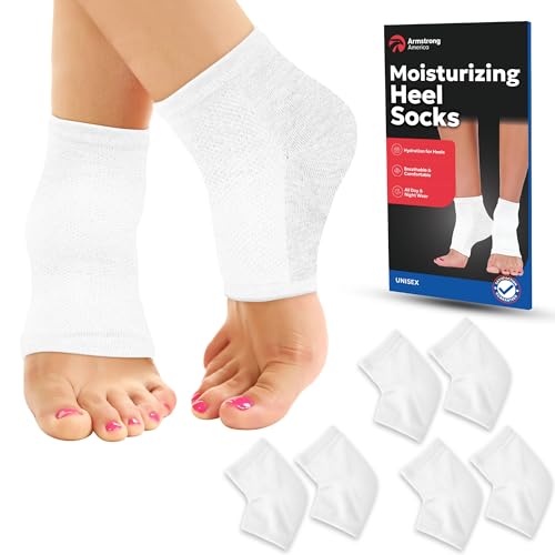 ALUROICE 11" Large Silicone Moisturizing Socks for Men - 2 Pairs Soft Foot Care Socks - Feet Moisturizing Socks for Dry Cracked Feet (Size L)