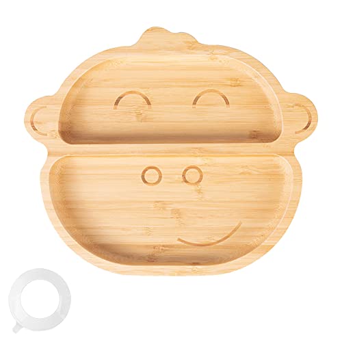 Tiny Dining Placa de Mono de succión de bambú Cover