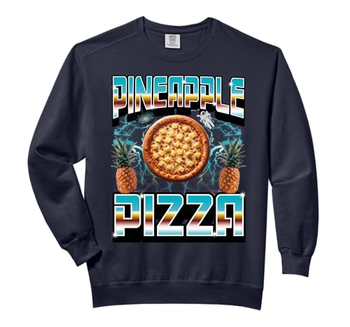 Bootleg Rap Aesthetic Pineapple Pizza Meme Funny 1990s Weird Comfort Colors Adult Sweatshirt