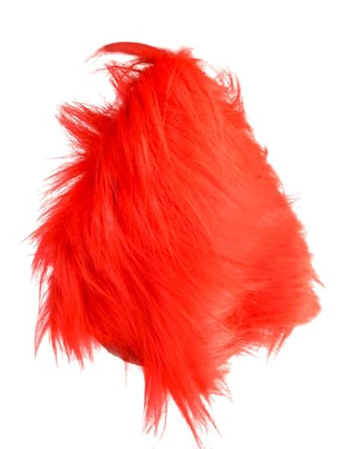 Image of BookMyCostume Hanuman Ji Face Mask with Crown Design & Red Faux Hair - Rubber Devotional Mask for Ramayana Plays, Festivals & Fancy Dress | Fancy Dress Accessory For Role Plays | Adult