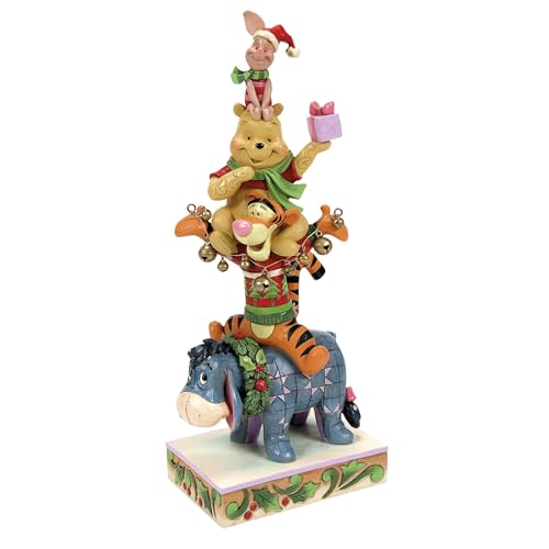 Enesco Jim Shore Christmas Pooh - Figura apilada