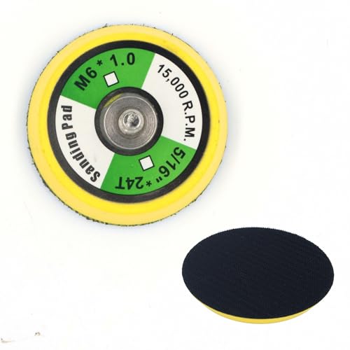 Image of Kwick Cut+ Premium 2 Inch (50mm) Velcro Backing Pad (Pack of 1) | 6mm Male Thread | Dual Action Random Orbital Sander Pad for Sanding, Polishing & Grinding | 15000 RPM Compatible (2-inch)