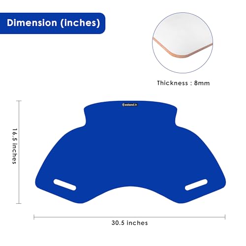 Image of Lap Board for Study | Home | Dining | Office | Laptop | Computer Desk | Reading & Writing | Multi-Purpose | Made in India | (Blue, SPIDER-LB-30X16-BLUE)