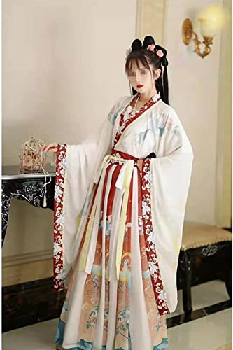 AMNOOL Women's Chinese han-fu Dress Ancient Traditional Costume Outfit Stage Performance Wear (Color : C, Size : S=152-160cm)2