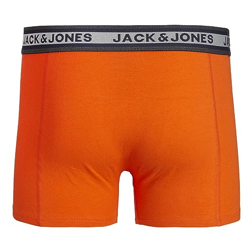 JACK & JONES Herren Unterhosen Shorts Boxershorts Trunks 3er Pack, Farbe:Mehrfarbig, Wäschegröße:M, Artikel:- Navy Blazer/dgm/exub – Ansicht 4