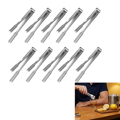 Miniatura 7 de 10 Pinzas Pinzas Para Hielo Acero Inoxidable Pinzas Para Dulces Pinzas Para Azúcar Para Banquetes De Boda, Buffets, Parillas Y Picnics Herramientas Prácticas Para Uso Diario En Hogares, Restaurantes