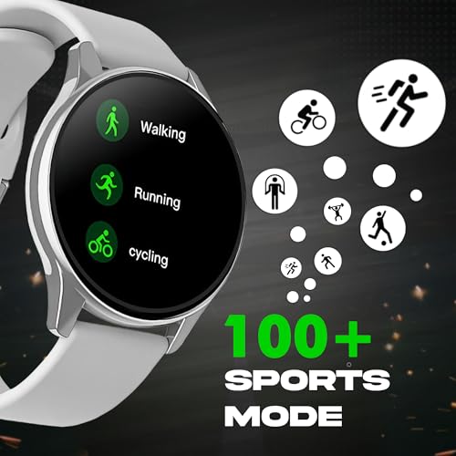 GameSir EVO Vista Premium Smartwatch, 1.3” HD Display Bluetooth Calling, Fitness & Sleep Tracker, 100+ Sports Modes, IP67 Waterproof Compatible with Android & iOS for Men’s & Women (Colour-Grey)