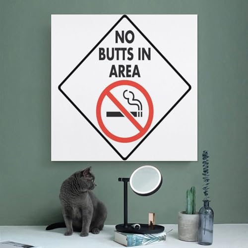 Poster sur toile Warning No Smoking idée cadeau déco originale - 3