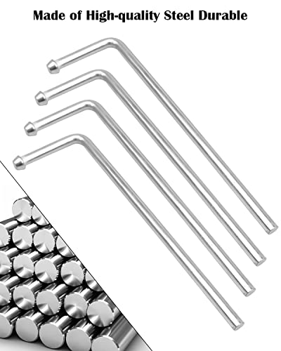 Augrex 90 DEGREE BENT EXHAUST HANGER RODS 4 Pcs Universal Exhaust Hanger Rods 9.5 Inch Long 90 Degree Bent Exhaust Hanger Steel thumb #2