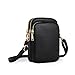 Produktbild Casecond Mini Tasche Damen Handy Schultertasche Kleine Handytasche zum Umhängen mit Geldbörse Umhängetasche Brieftasche Crossbody Bag für iPhone 16 Pro Max 15 14 13 Samsung Xiaomi Bis zu 7.5" Schwarz