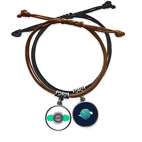 Pulsera de cuero para skate ajustable que no se suelta durante el deporte