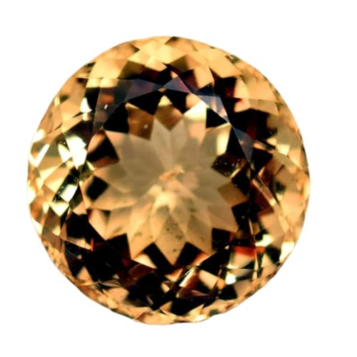 Citrine naturelle facettée 15,45mm pour remplacer une pierre de bague