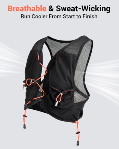 Running Vest for Women Men Hydration Vest with 500ml Flask - image 2