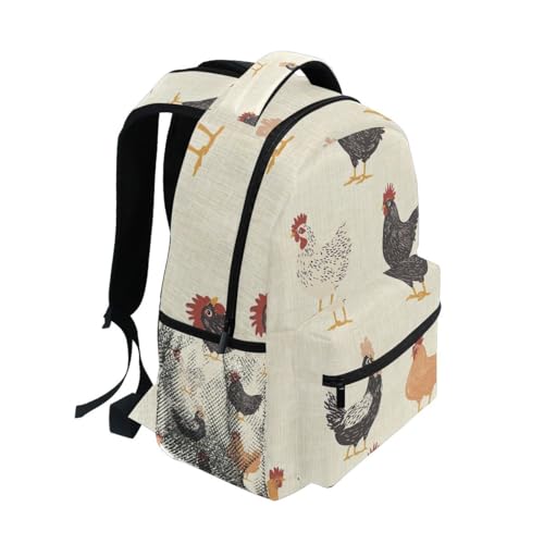 Kids Backpacks, Chickens Yellow Lightweight Travel Bag for Boys Girls Back to School Supplies,16 in2