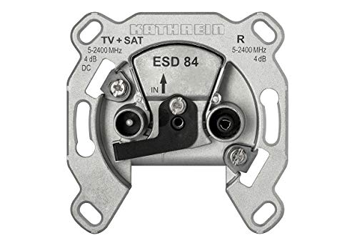 Kathrein ESD 84 Antennensteckdose TV, Radio, Breitband Einzelanschlussdose (1 Stück)