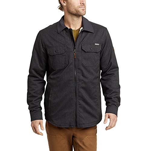 Eddie Bauer Men's Eddie's Favorite Faux Shearling-Lined Flannel Shirt Jacket