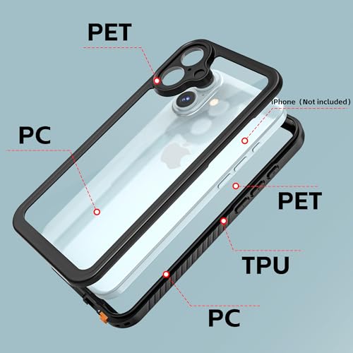 Coque étanche pour iPhone 16 évite les rayures et l'eau 3m - 7