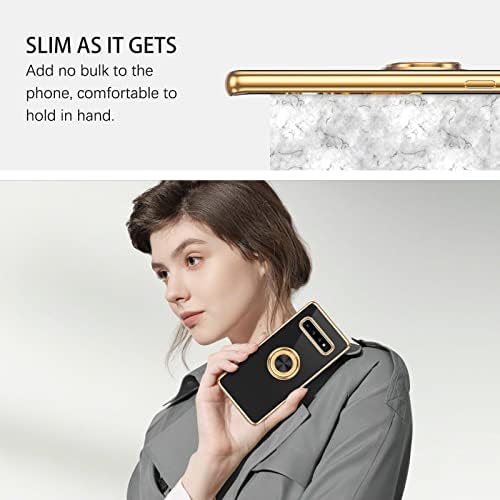DUEDUE Samsung Galaxy S10 Plus Case, Samsung S10 Plus Silicone Case, Slim TPU Bumper Plating Shockproof Anti-Scratch Protective Man Anti Slip Luxury Electroplated Case for Samsung S10 Plus 6.4", Black