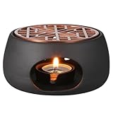 Ceramic Teapot Warmer,4.72 X 2.36 Inch Tealight Warmer with Candle Holder Japanese Pottery Teapot Accessories for Heating Coffee Milk Tea