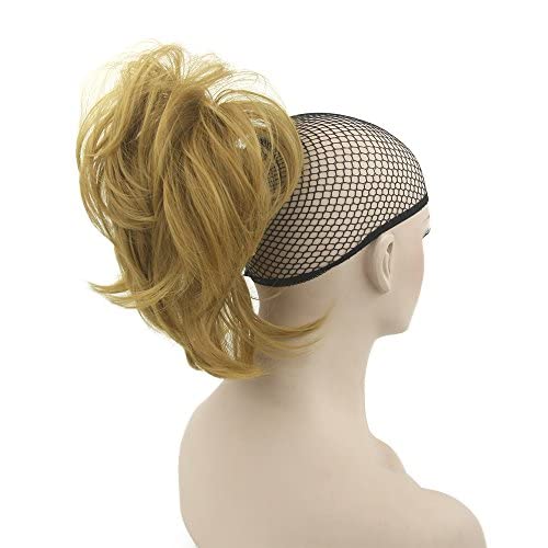 IMISSU Curly Flexible Claw Ponytail Hairpieces Synthetic Clip In Hair Extensions Little Pony Tail Hair Pieces (Copper)