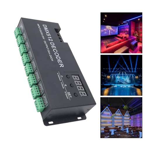 Décodeur DMX 24 Canaux pour Ruban LED RVB et Contrôle d'Éclairage Extérieur - 3