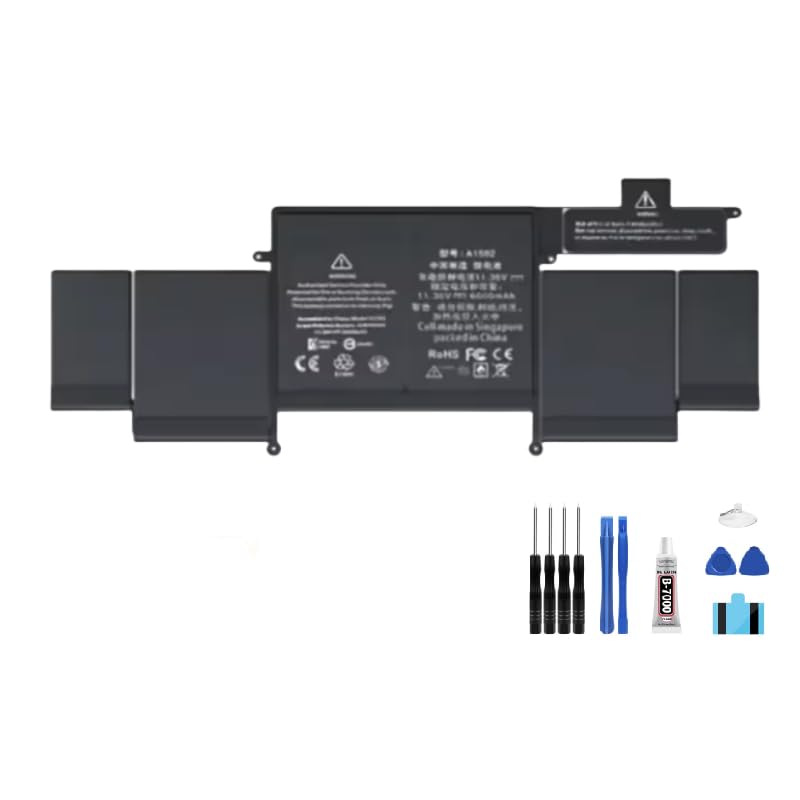 Colore: nero Generic Batteria A1493 A1582 6330mAh 11.42V Compatibile Per MacBook Pro 13 Pollici A1502 Retina inizio 2015 Metà 2014 Fine 2013 ME864 ME865 Batteria Del Computer Portatile