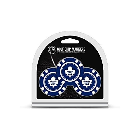 Team Golf Unisex's 15688 Toronto Maple Leafs 3 Pack Golf Chip Ball Markers, Multi, One size Cover