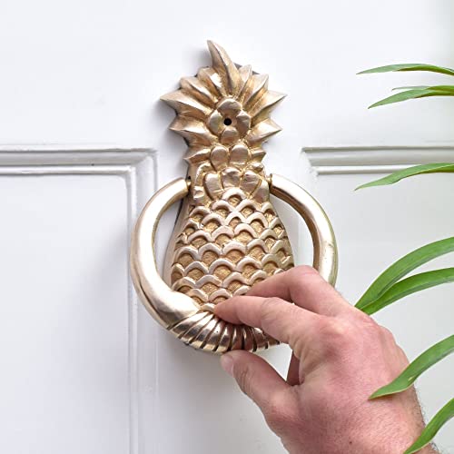 Indian Shelf Pineapple Brass Door Knockers - Georgious Entrance Decoration For Home - Gold Door Accessories Items - 17 Cm #TOP1