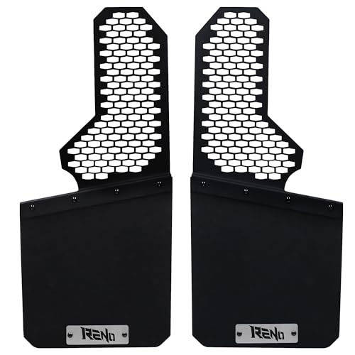 Image of RENO Mud Flaps, Front & Rear Mud Guards Sides Splash Guards Heavy Duty Vehicle Sediment Protection Compatible with Truck R1500 R2500 R3500 Classic (2PCS), Black