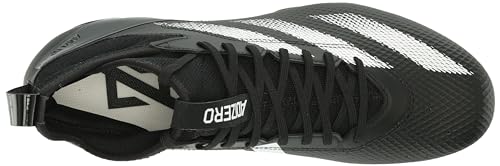 adidas Tênis de futebol americano unissex Adizero Impact, Preto/branco/preto, 9.5 Women/8.5 Men
