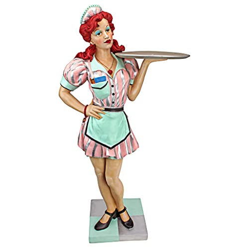 Design Toscano Eu9342 Retro Rosie Diner Dame Serving Table Statue, Full Color #TOP4