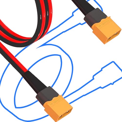 Cable XT60 macho a macho para almacenamiento de energía solar en aviones RC 3