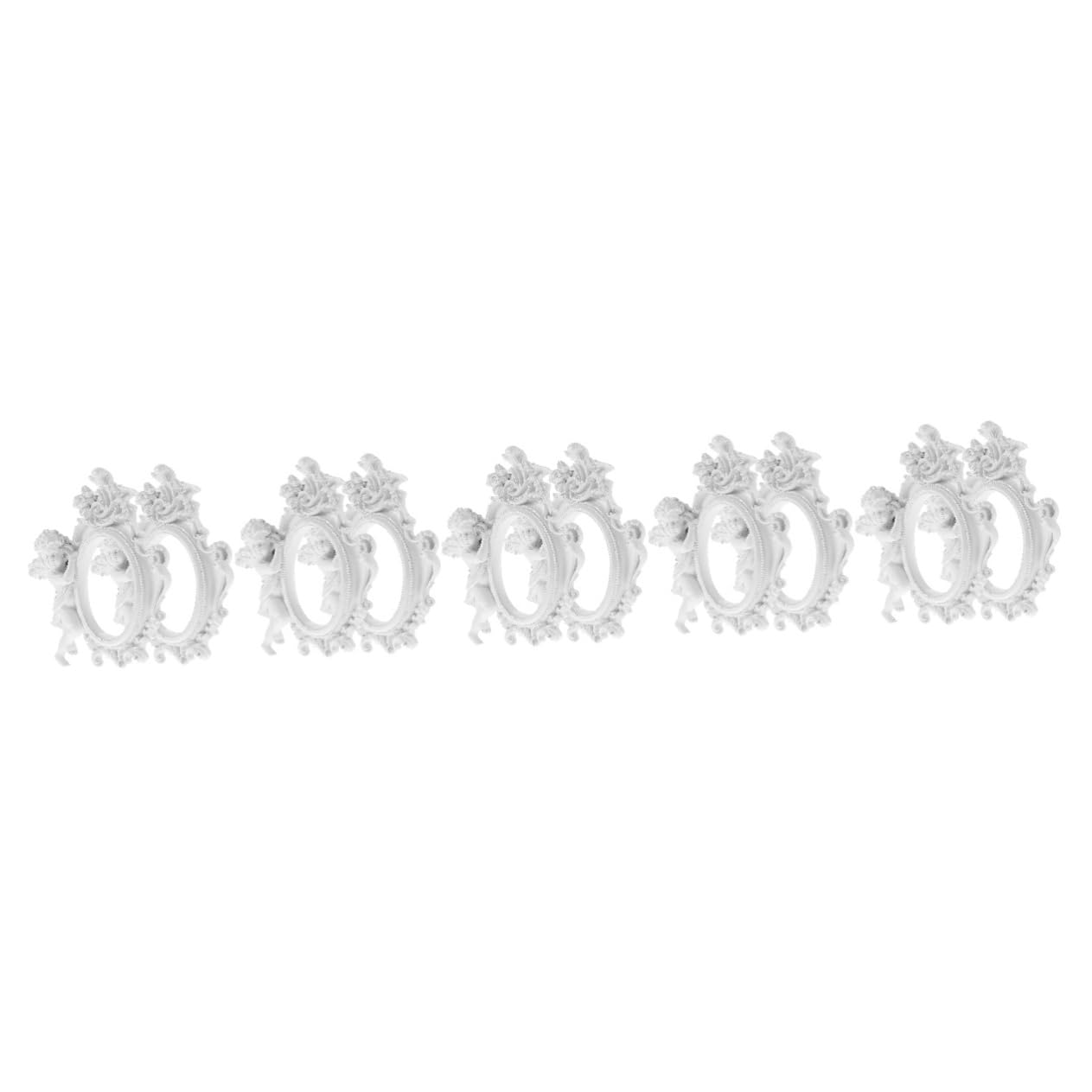 Mini cadres photo miniatures ornements fleuris en résine pour affichage créatif