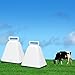 Bevin Bells Long Distance Cow Bells 10LD (White) | Christmas Bells | Made from Steel | Loud Noise Makers | w/White Strap Around The Handle | Easier to Hold | Made in CT, USA